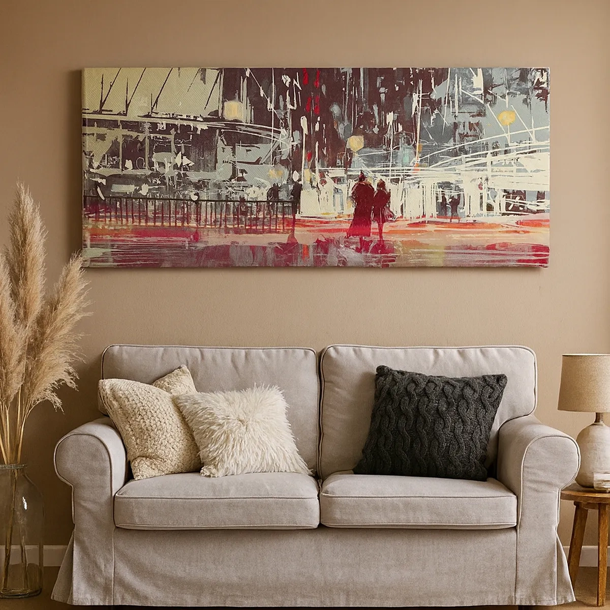 Bild auf Leinwand - Leinwandbild - Eine große Stadtüberquerung - 30x30 cm