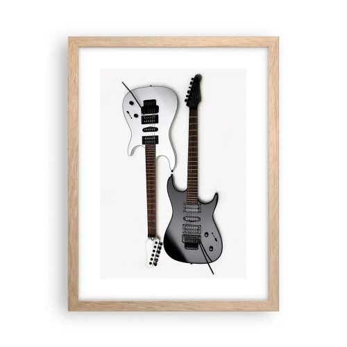 Poster in einem Rahmen aus heller Eiche - Harmonie der Formen - 30x40 cm