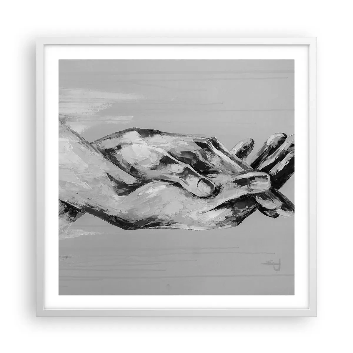 Poster in einem weißen Rahmen - Anfang… - 60x60 cm