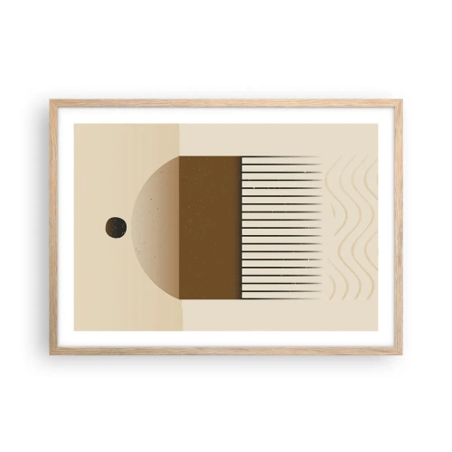 Poster in einem Rahmen aus heller Eiche - Verschiedene Staaten - 70x50 cm