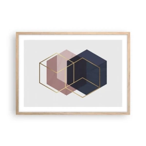 Poster in einem Rahmen aus heller Eiche - Die Kraft der Einfachheit - 70x50 cm