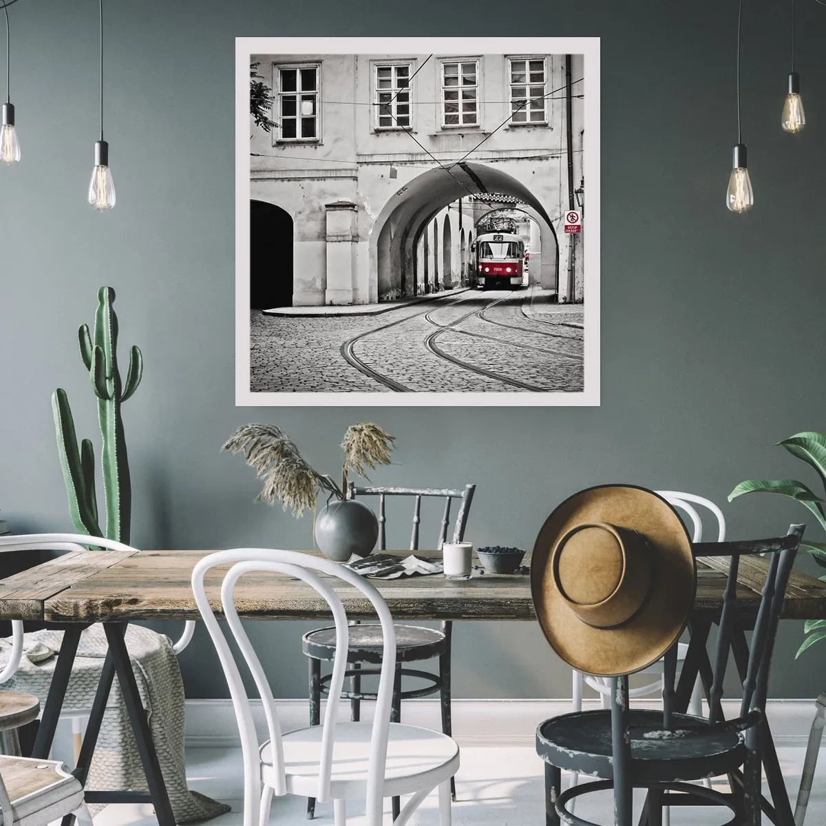 Poster - Durch das Stadtlabyrinth - 30x30 cm