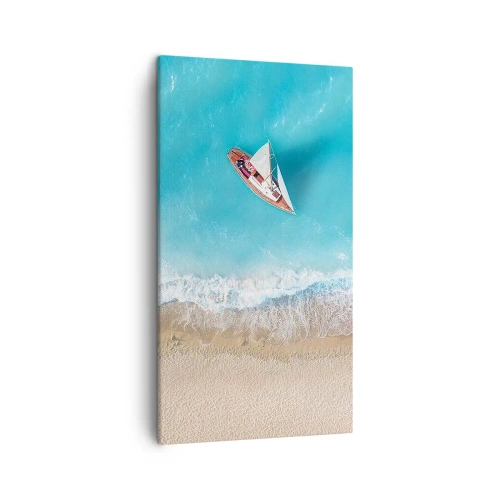 Bild auf Leinwand - Leinwandbild - An der Grenze von Blau und Gold - 45x80 cm