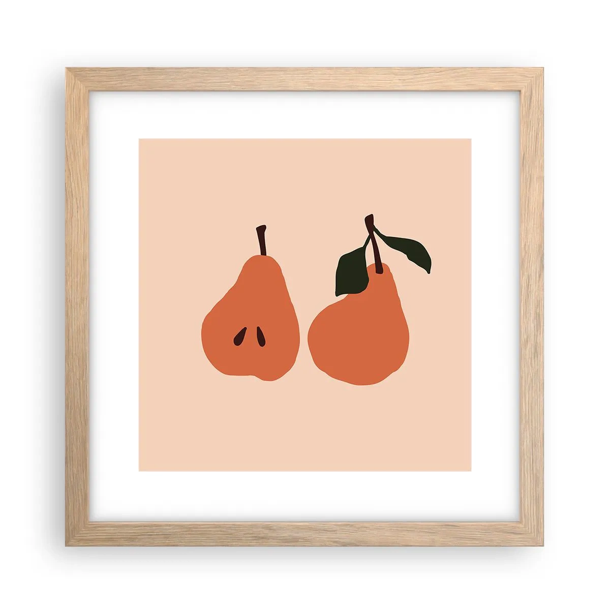 Poster in einem Rahmen aus heller Eiche - Pure Süße - 30x30 cm