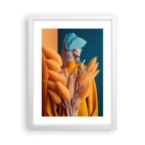 Poster in einem weißen Rahmen - Flauschiges Porträt - 30x40 cm