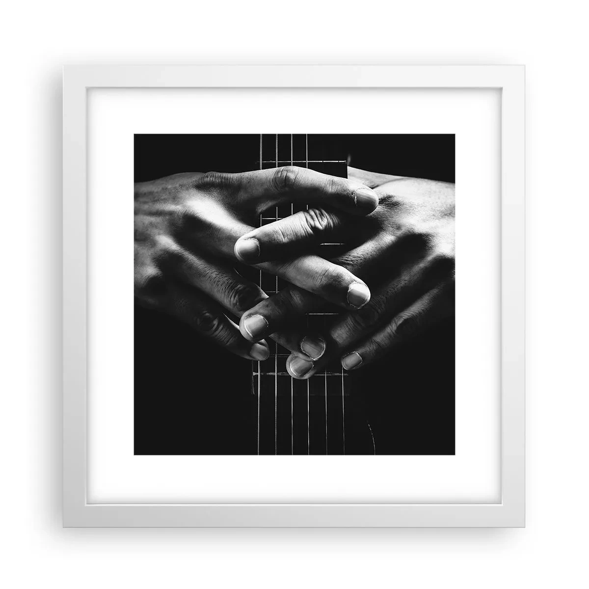 Poster in einem weißen Rahmen - Gebet des Künstlers - 30x30 cm