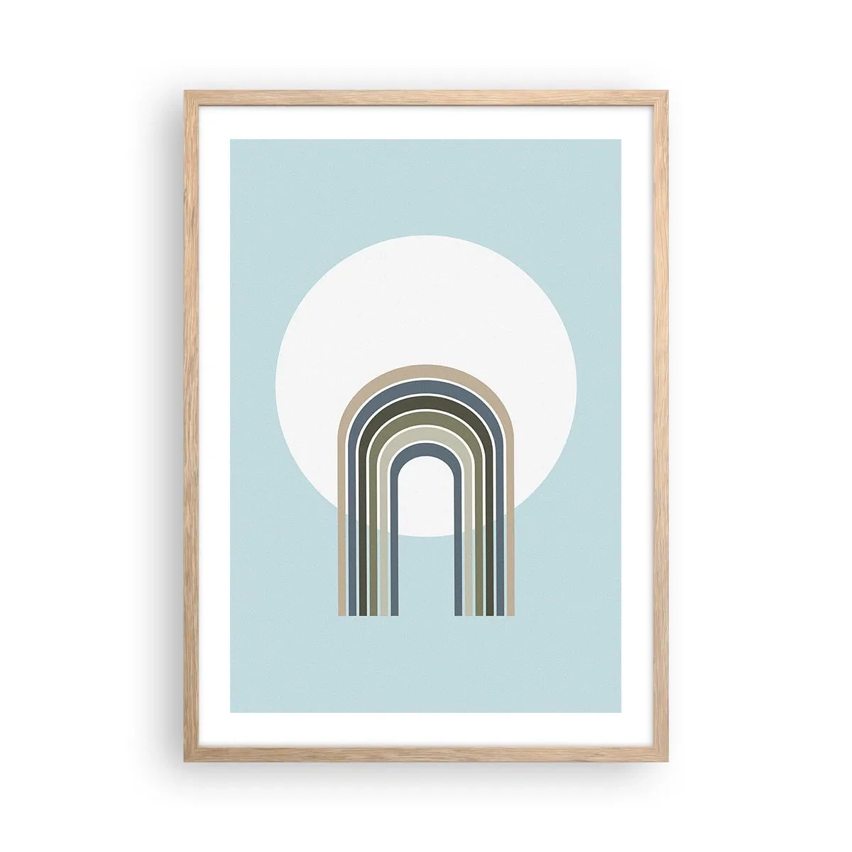 Poster in einem Rahmen aus heller Eiche - Unwiderstehliche Anziehungskraft - 50x70 cm