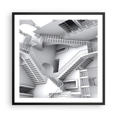 Poster in einem schwarzem Rahmen - Die Paradoxien des Weltraums - 60x60 cm