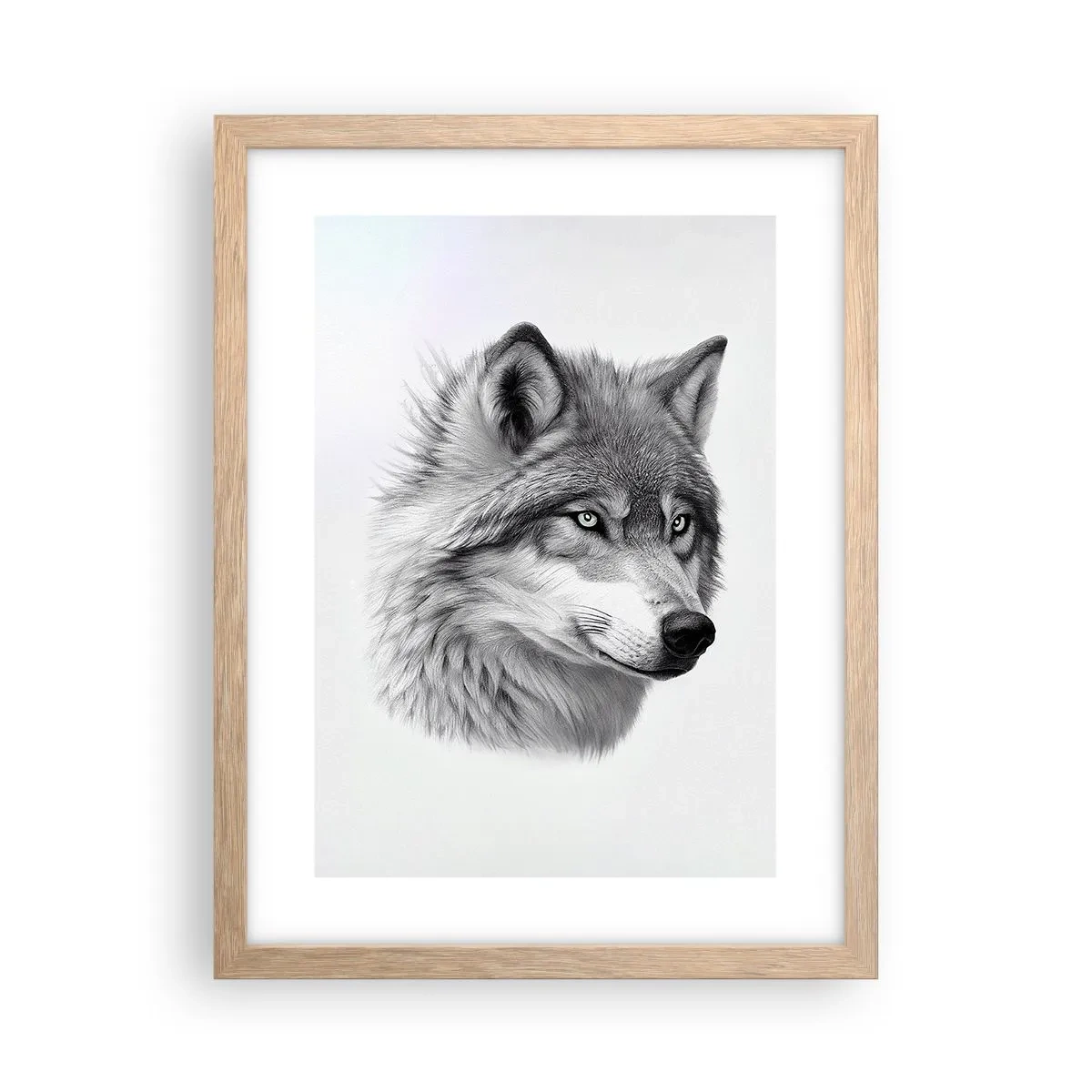 Poster in einem Rahmen aus heller Eiche - Alpha – ohne Zweifel - 30x40 cm