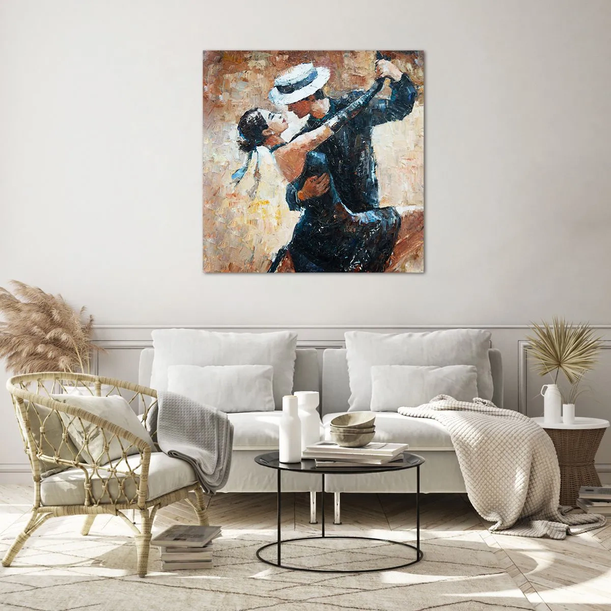 Glasbild - Bild auf glas - A la Rudolf Valentino - 60x60 cm