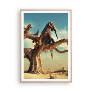 Poster in einem Rahmen aus heller Eiche - Ein neuer Standpunkt - 70x100 cm