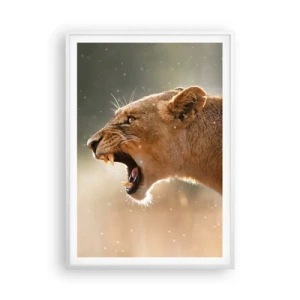 Poster in einem weißen Rahmen - Versuch, nicht zuzuhören - 70x100 cm