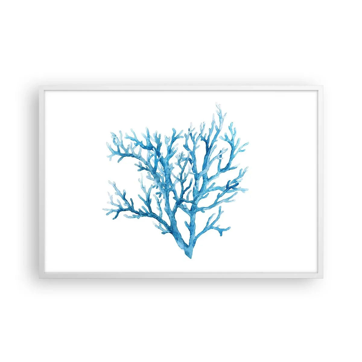 Poster in einem weißen Rahmen - Nautisches Filigran - 91x61 cm