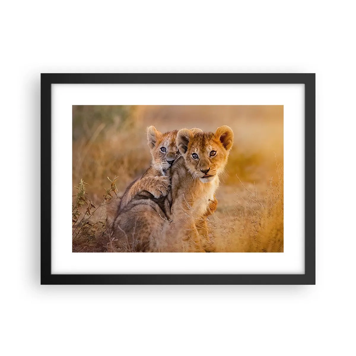 Poster in einem schwarzem Rahmen - Bitte nicht stören! Wir haben Spaß - 40x30 cm