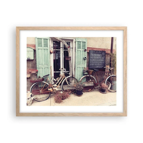 Poster in einem Rahmen aus heller Eiche - Es lebe die Provinz - 50x40 cm