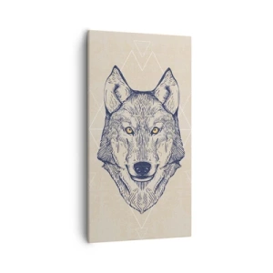 Bild auf Leinwand - Leinwandbild - Ein Alpha mit durchdringendem Blick - 55x100 cm