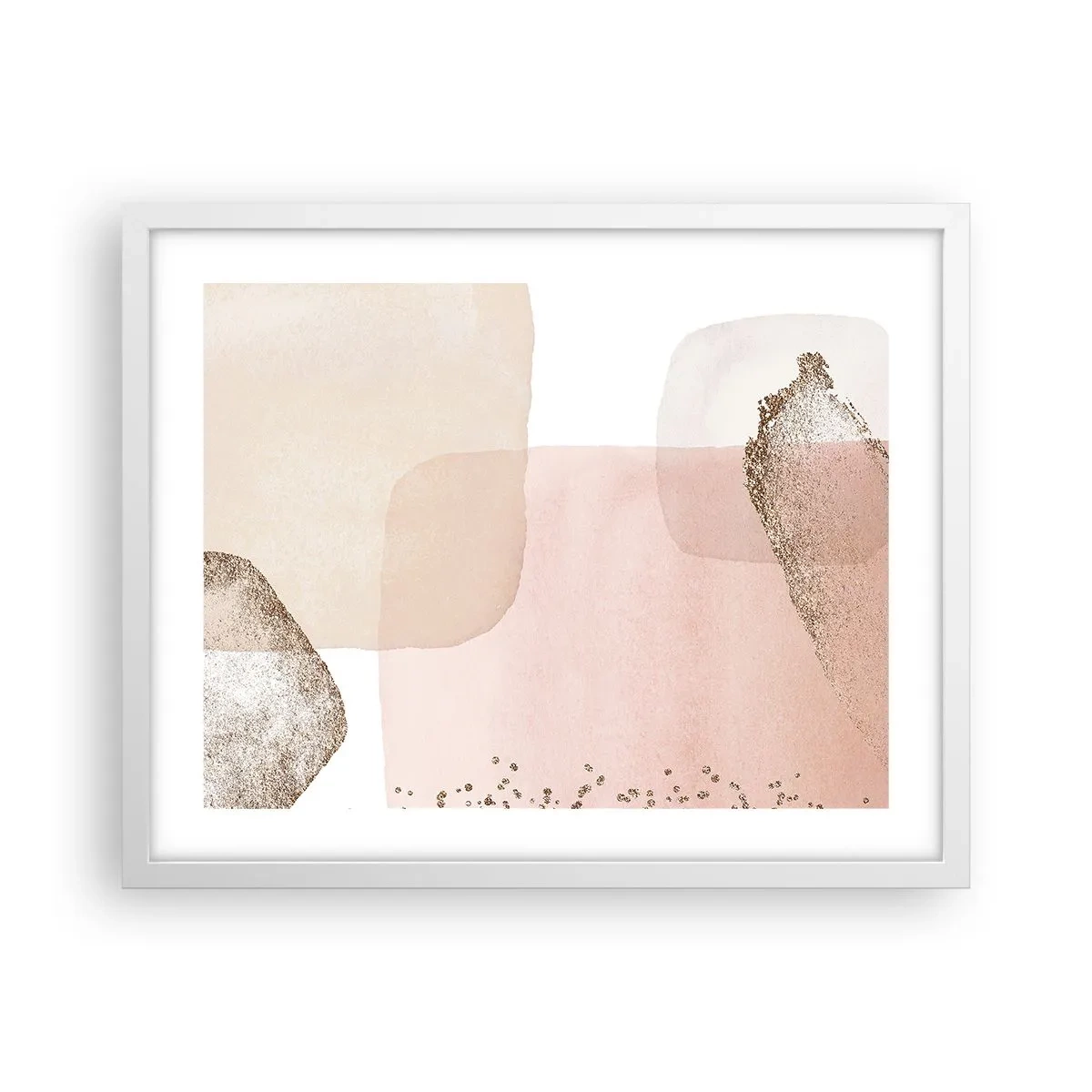 Poster in einem weißen Rahmen - Ein Blick durch die Farbe - 50x40 cm