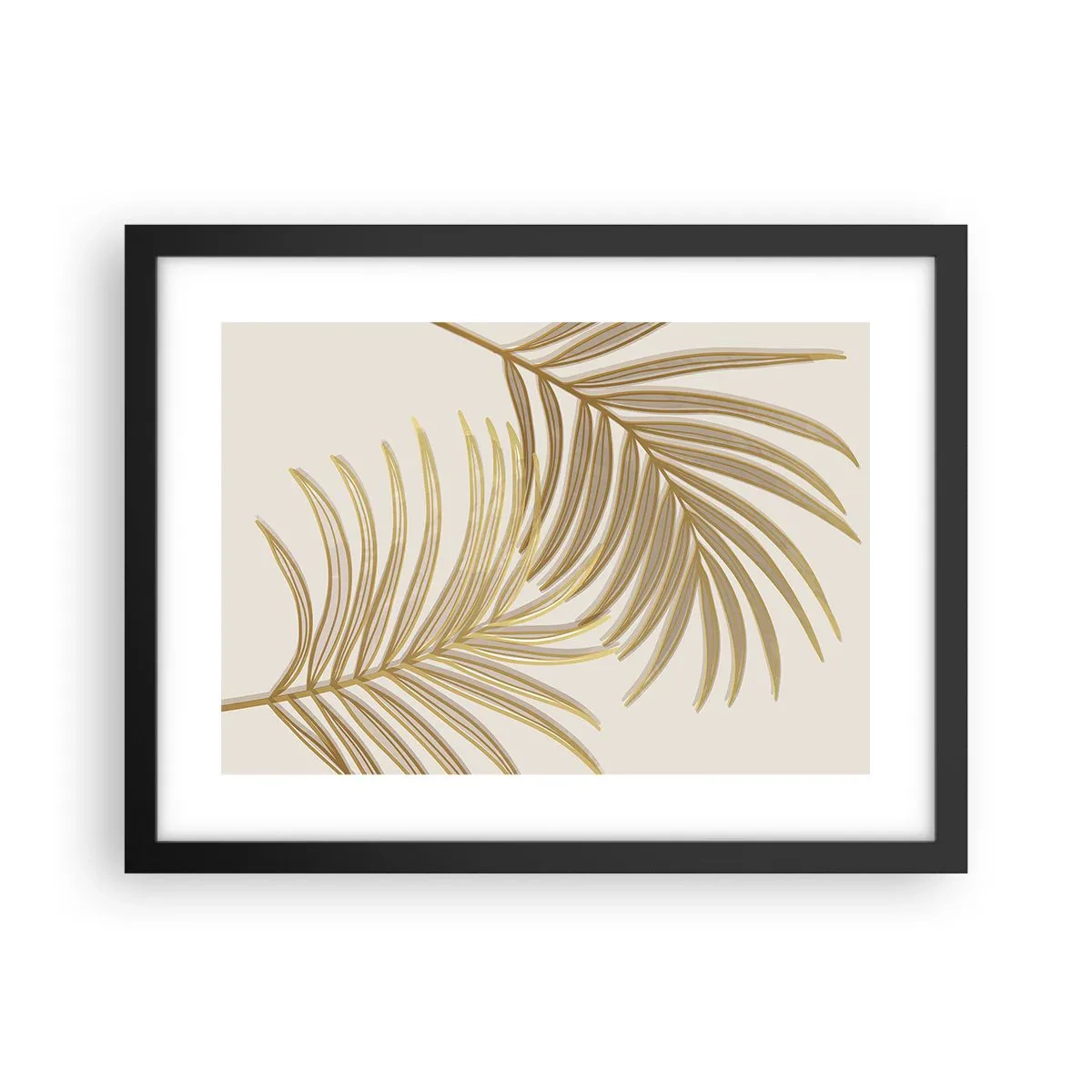 Poster in einem schwarzem Rahmen - Goldene Palme! - 40x30 cm