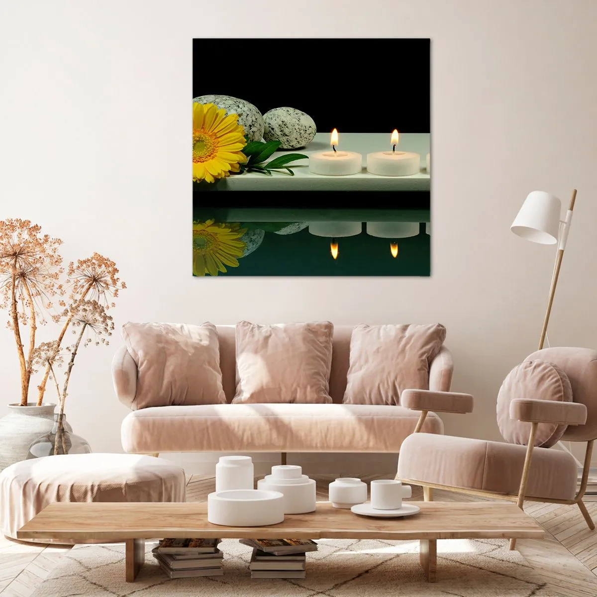 Bild auf Leinwand - Leinwandbild - Beruhigung der Sinne - 40x40 cm