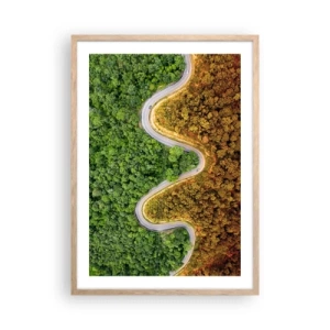 Poster in einem Rahmen aus heller Eiche - Grenzen und Durchbrüche - 50x70 cm