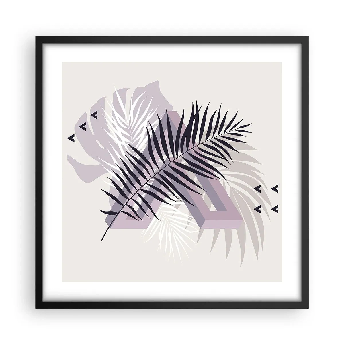 Poster in einem schwarzem Rahmen - Der Schatten des Schattens - 50x50 cm