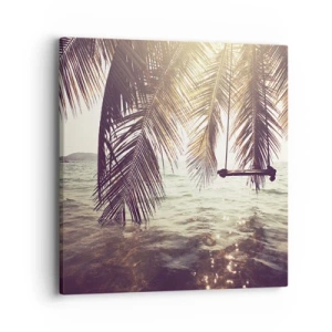 Bild auf Leinwand - Leinwandbild - Sie können nach Belieben in den Wolken schwingen - 40x40 cm