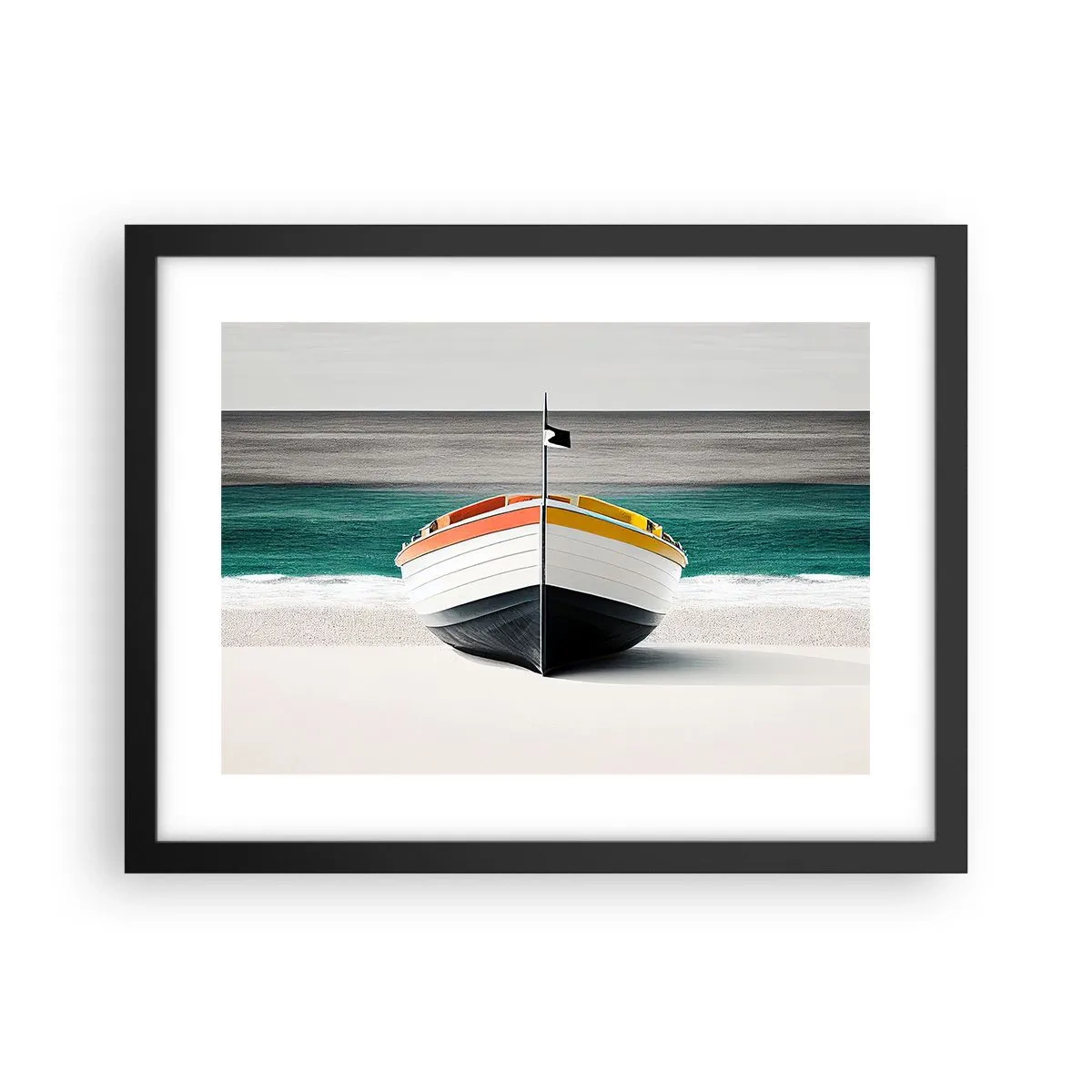 Poster in einem schwarzem Rahmen - An seinem Platz - 40x30 cm