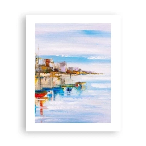 Poster - Bunte urbane Oase - 40x50 cm