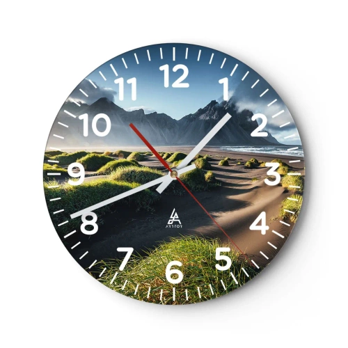 Wanduhr - Glasuhr - Harmonie der Elemente - 40x40 cm