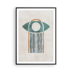 Poster in einem schwarzem Rahmen - Zeichen und Rituale - 70x100 cm