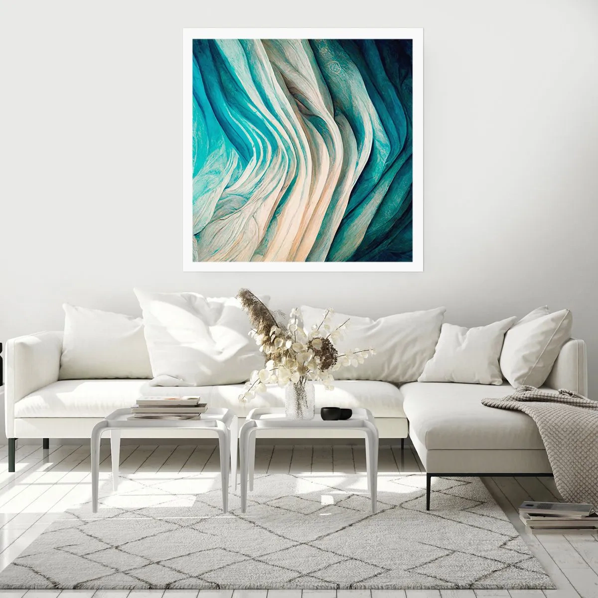 Poster - Blaue Unersättlichkeit - 60x60 cm