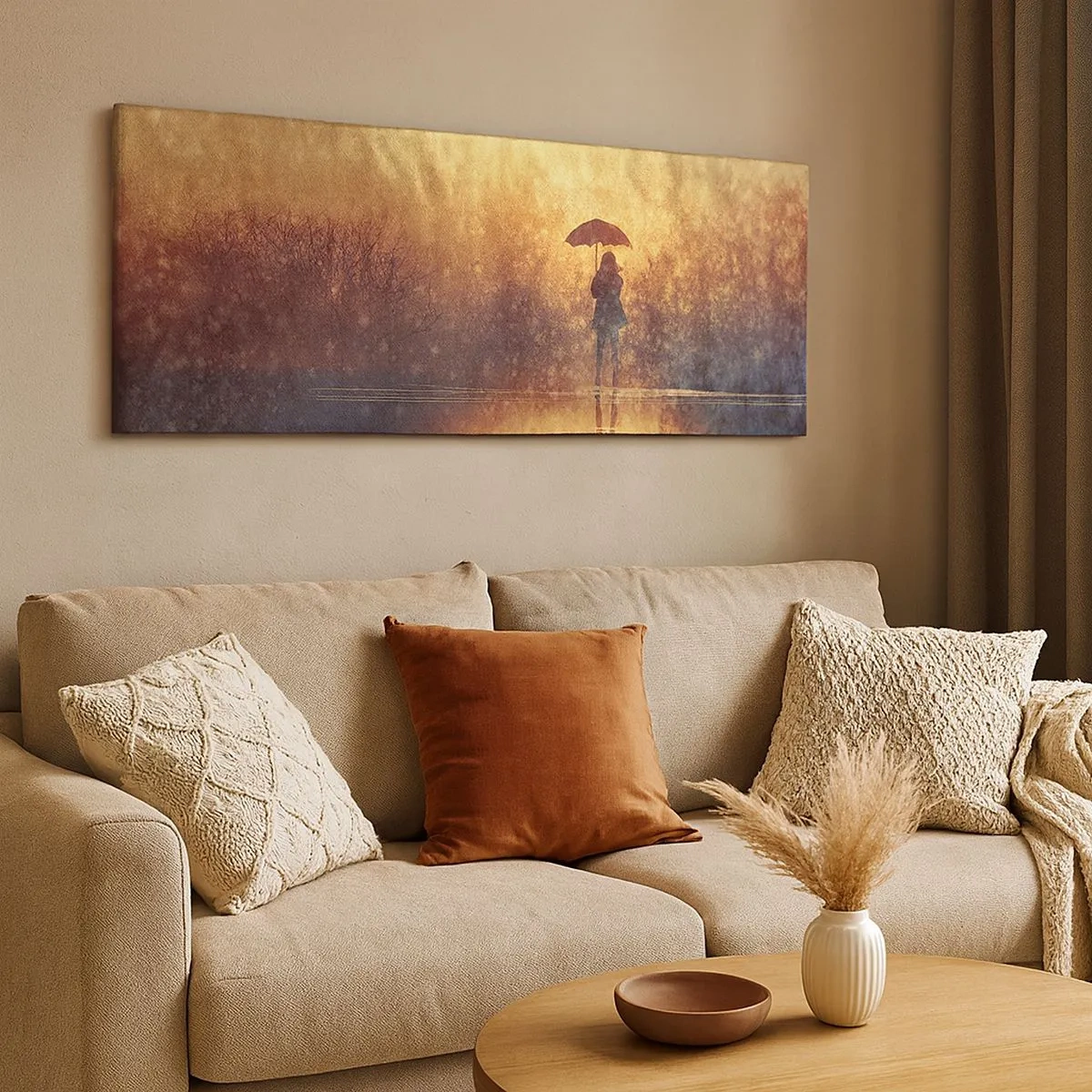 Bild auf Leinwand - Leinwandbild - Ich habe das Gefühl, dass mich jemand ansieht - 100x40 cm