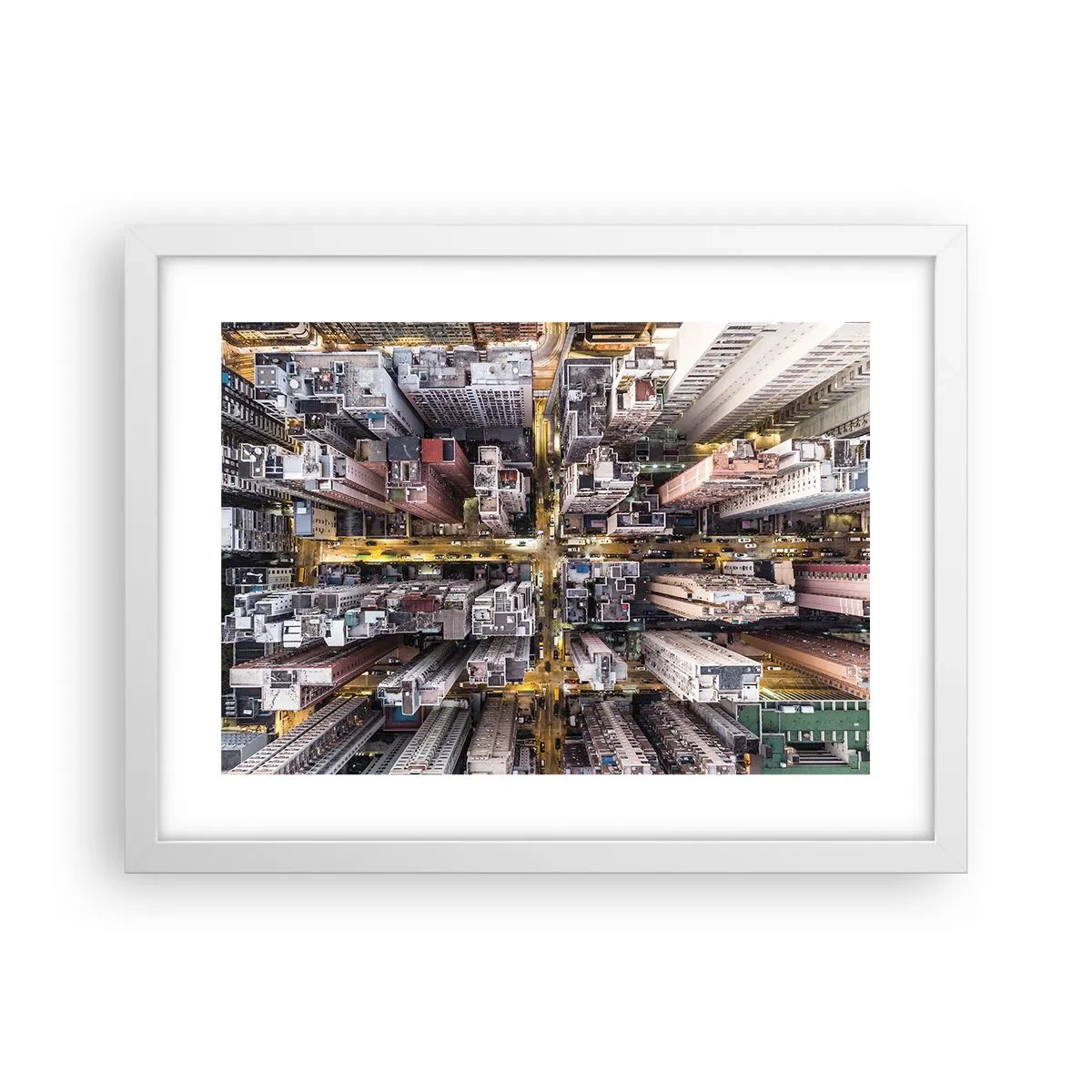 Poster in einem weißen Rahmen - Grüße aus Hongkong - 40x30 cm