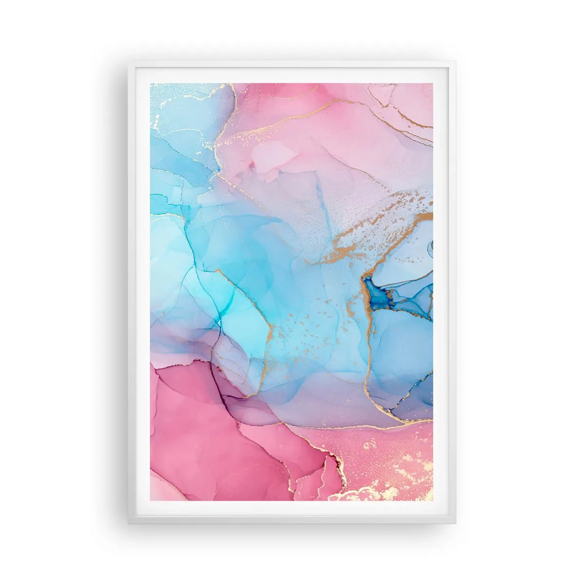 Poster in einem weißen Rahmen - Begegnung und Durchdringung - 70x100 cm