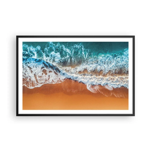 Poster in einem schwarzem Rahmen - Immer Hand in Hand - 91x61 cm