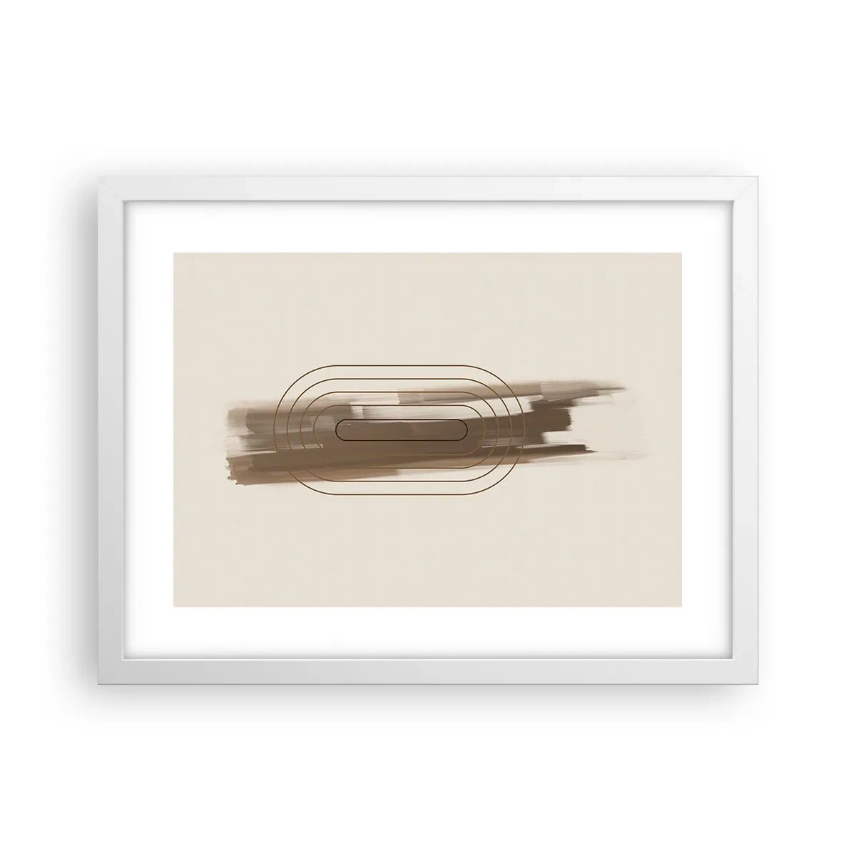 Poster in einem weißen Rahmen - Ein Hauch von Grau - 40x30 cm