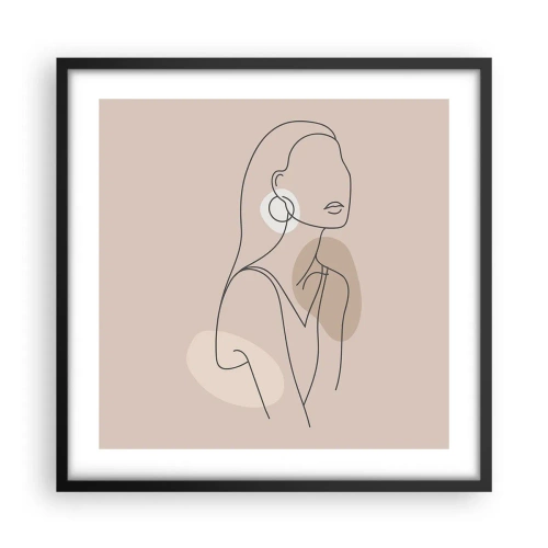 Poster in einem schwarzem Rahmen - Mädchenhafte Ikone - 50x50 cm