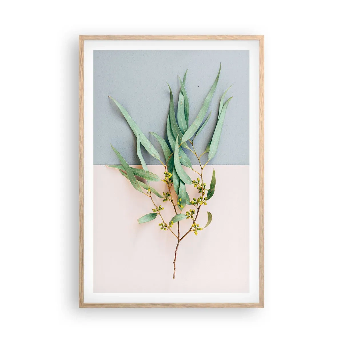 Poster in einem Rahmen aus heller Eiche - Pastellige Subtilität - 61x91 cm
