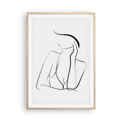 Poster in einem Rahmen aus heller Eiche - Auf der Traumwelle - 70x100 cm