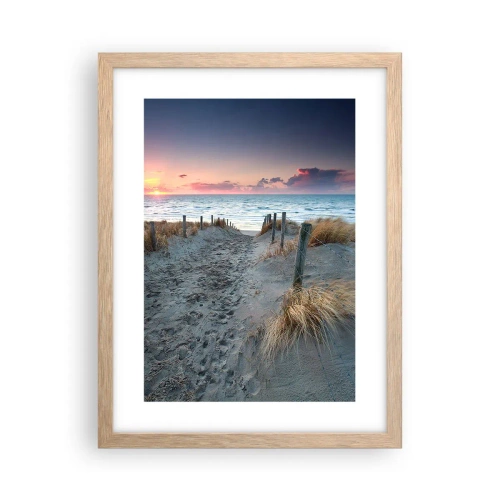 Poster in einem Rahmen aus heller Eiche - Du hast einen Regenbogen aus strahlendem Licht verschüttet ... - 30x40 cm