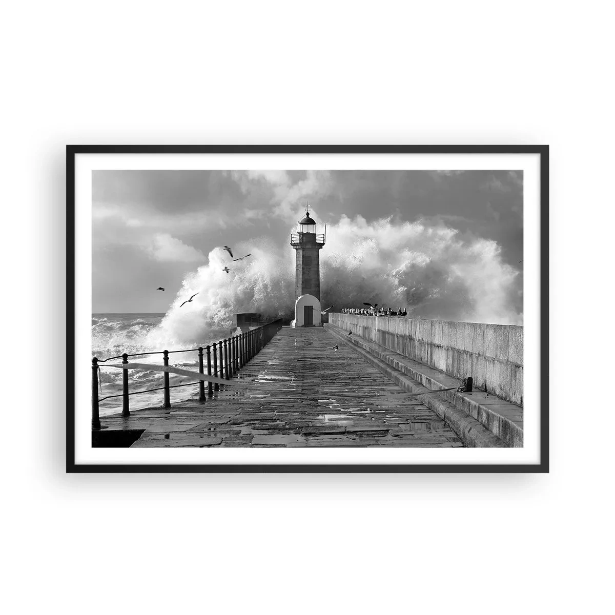 Poster in einem schwarzem Rahmen - Furchtlos - 91x61 cm