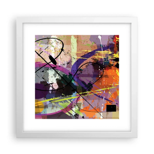 Poster in einem weißen Rahmen - Du kannst geradeaus oder umhergehen - 30x30 cm