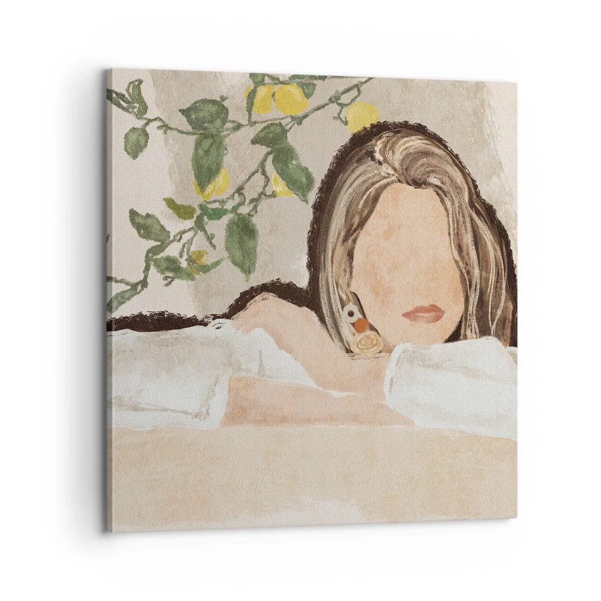 Bild auf Leinwand - Leinwandbild - Südländische Schönheit - 60x60 cm