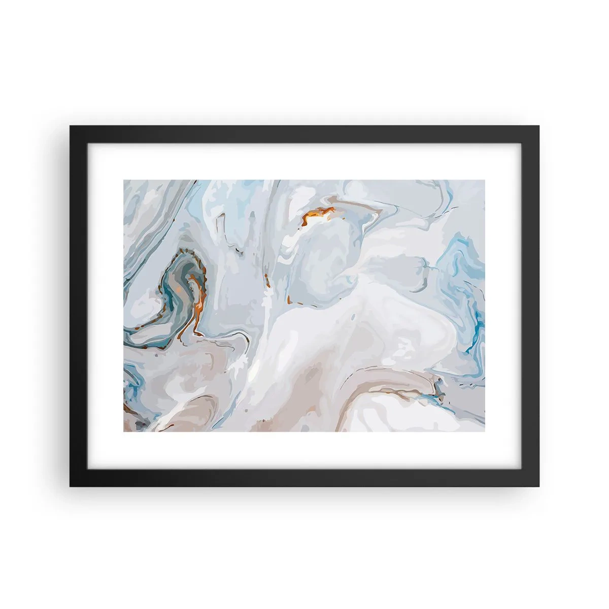 Poster in einem schwarzem Rahmen - Das Weiß wird erhoben - 40x30 cm