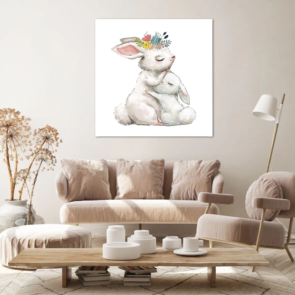 Bild auf Leinwand - Leinwandbild - Bei Mama ist's am schönsten - 70x70 cm