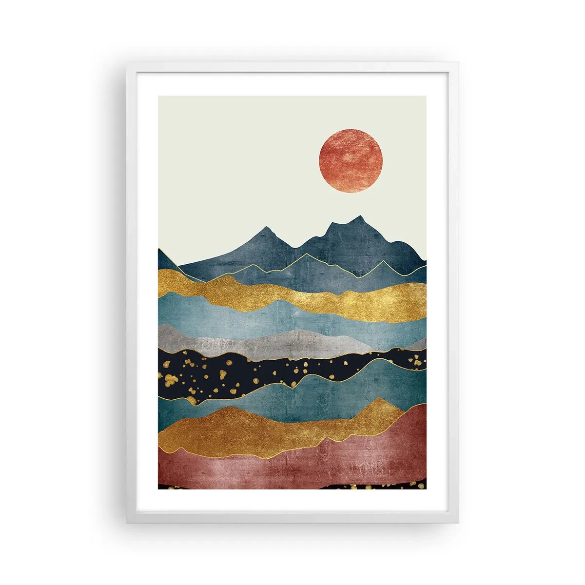 Poster in einem weißen Rahmen - Ein Querschnitt durch die Welt - 50x70 cm