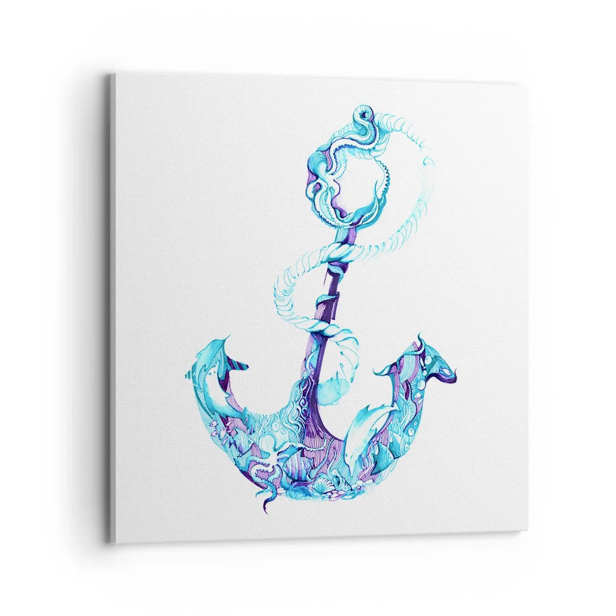 Bild auf Leinwand - Leinwandbild - Der Vertraute der Geheimnisse des Meeres - 70x70 cm