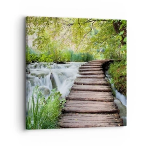 Bild auf Leinwand - Leinwandbild - Das Wasser ist überhaupt nicht ruhig - 30x30 cm