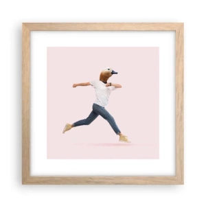 Poster in einem Rahmen aus heller Eiche - Eine Prise Absurdität - 30x30 cm