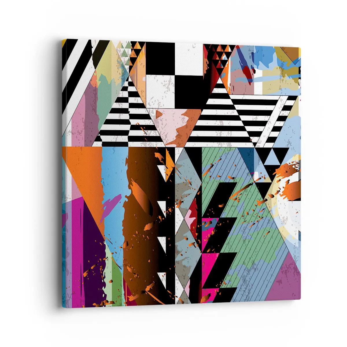Bild auf Leinwand - Leinwandbild - Geometrisch und organisch - 40x40 cm